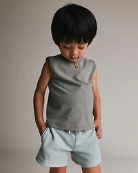 Toddler Boy Henley Tank - Sage