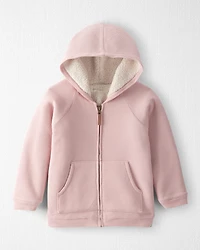 Girls Waffle Knit Hooded Jacket Made with Organic Cotton