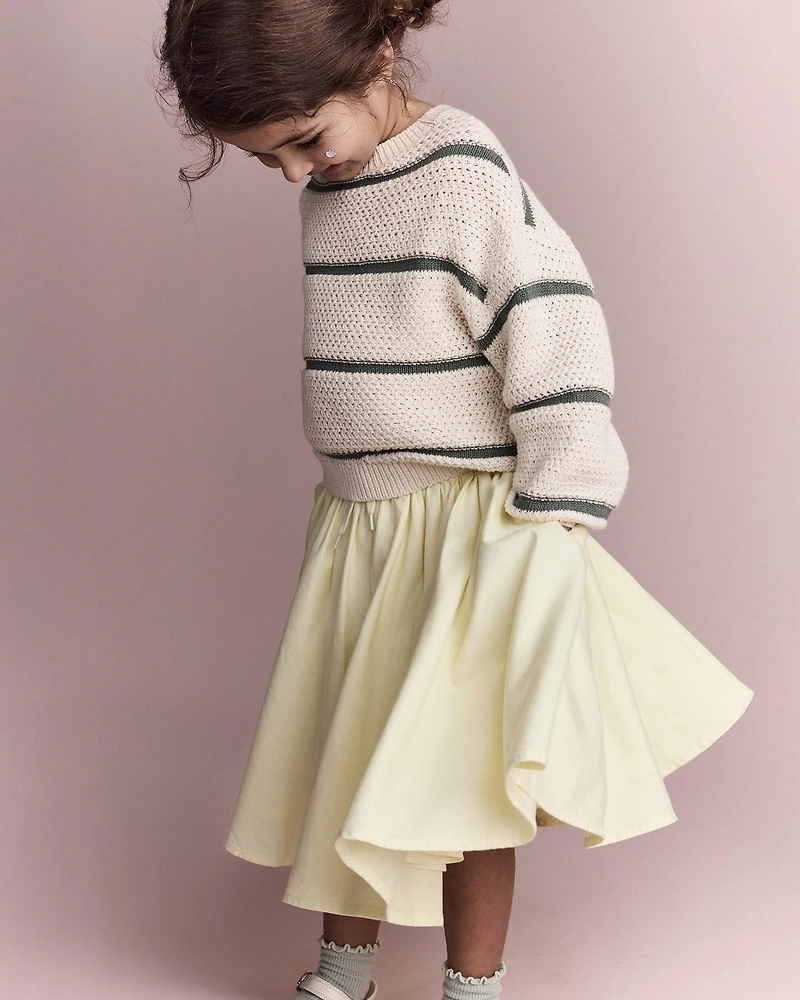 Toddler Girl Avenue Twirl™ Midi Skirt - Yellow