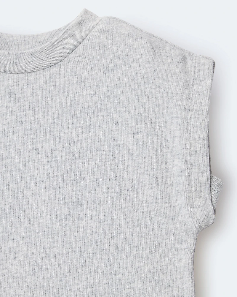 Toddler Girl Dolman-Sleeve Miriam Tee - Heather Grey