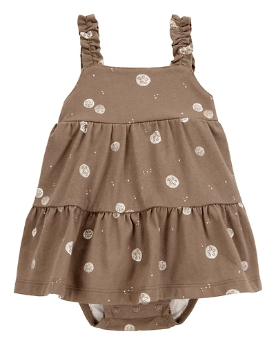 Baby Sand Dollar Tiered Sunsuit