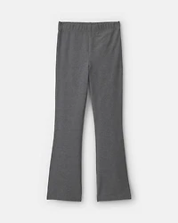 Girls Pull-On Stretch Flare Leggings - Grey