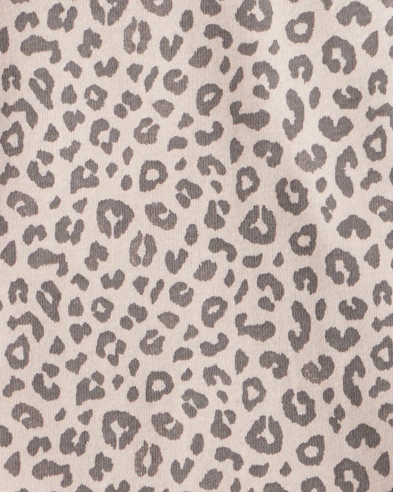 Baby Girl 4-Pack Leopard Print Cotton Long-Sleeve Multipack Bodysuits - Red/White