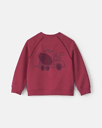 Baby Boy 2-Piece Construction French Terry Top & Pant Set - Burgundy