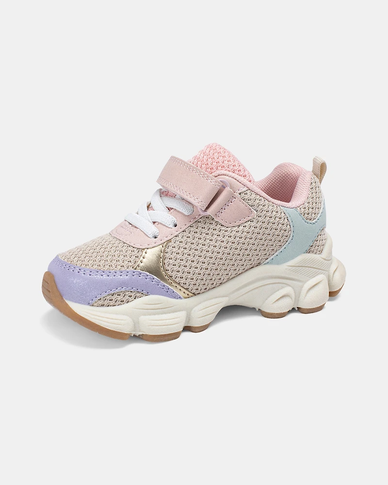 Toddler Girl Athletic Sneakers - White/Pink