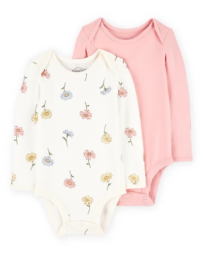 Baby Girl 2-Pack Long-Sleeve Bodysuits