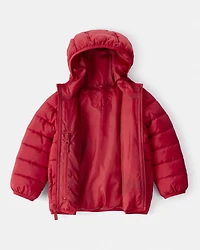 Toddler Hooded Puffer Jacket - Red