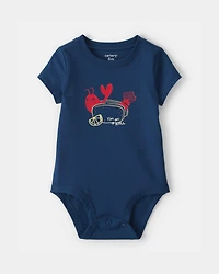 Baby Lobster Graphic Bodysuit - Blue