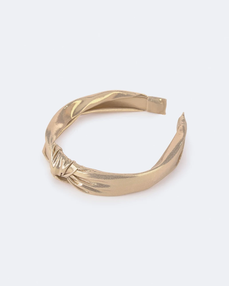Toddler Girl Metallic Knotted Headband - Gold