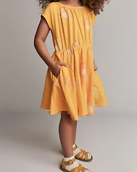 Toddler Girl Avenue Twirl™ Dress Sunny Life Print - Golden Yellow