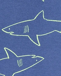 Toddler 4-Piece Shark Surfboard 100% Snug Fit Cotton Pyjamas