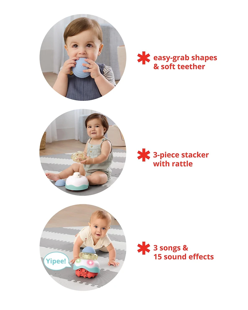 Baby Stack & Crawl 4-in-1 Crab Baby Crawl Toy
