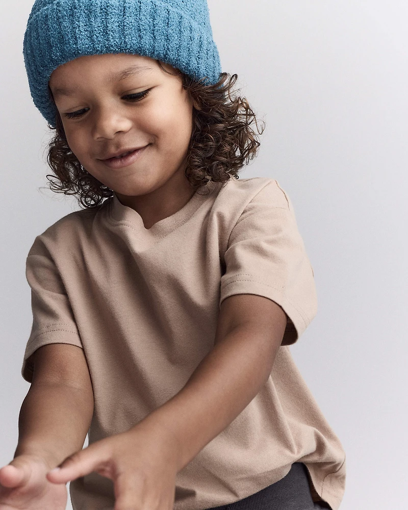 Toddler Short-Sleeve Relaxed Graphic Tee - Tan
