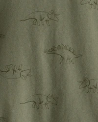 Toddler Boy Dinosaur Print Long-Sleeve Tee - Green