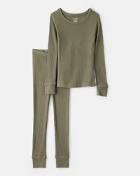 Boys PurelySoft Long-Sleeve 2-Piece pyjamas - Green