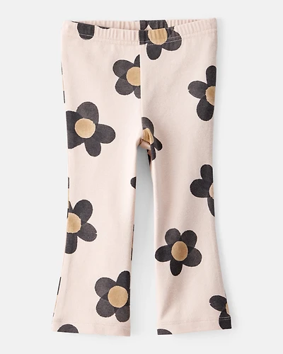 Baby Girl Floral Cotton Flare Active Pants