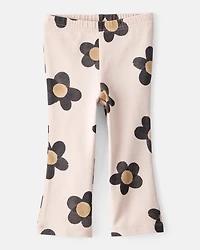 Baby Girl Floral Cotton Flare Active Pants