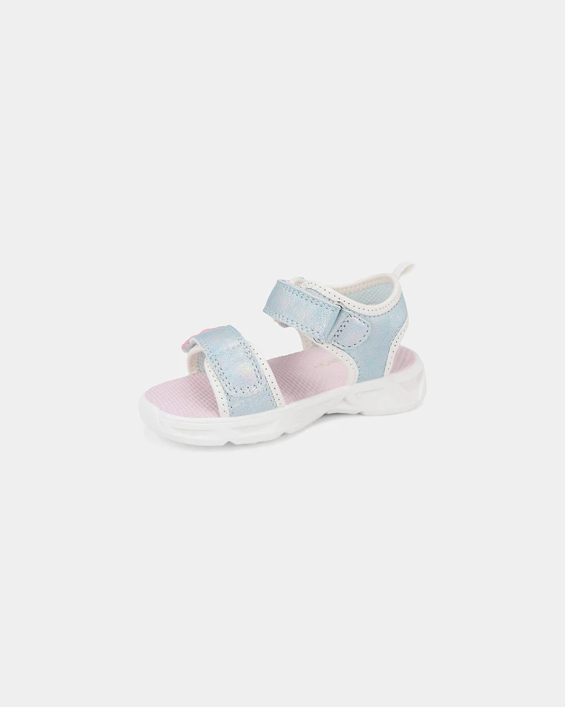 Toddler Girl Shell Light Up Sandals - Blue