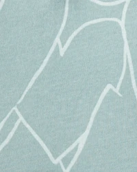 Toddler Girl Heart Print Long Sleeve Cotton Dress - Green