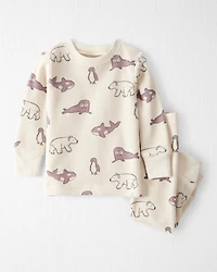 Baby Waffle Knit Pyjamas Made with Organic Cotton Artic Friends Print