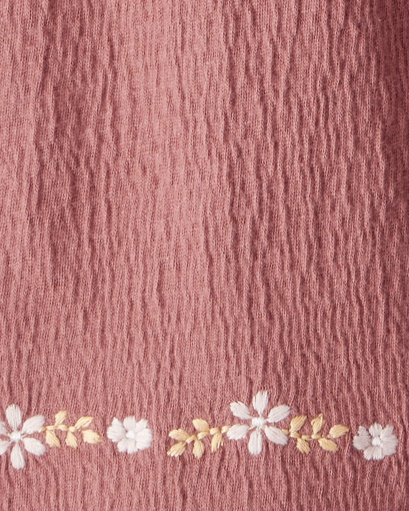 Baby Girl 2-Piece Organic Cotton Crinkled Knit Set