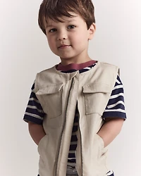 Toddler Zip-Up Vest - Khaki