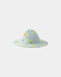 Baby Girl Reversible Lemon Swim Hat - Blue
