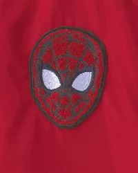 Kid Spider-Man Bomber Fashion Jacket - Red