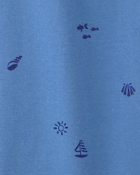 Baby Girl 5-Pack Beach Multipack Bodysuits - Red/White/Blue