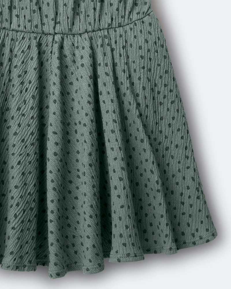 Toddler Girl Avenue Twirl™ Dress Dot Print - Olive