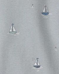 Baby 3-Pack Organic Cotton Bodysuits Sail Away Print