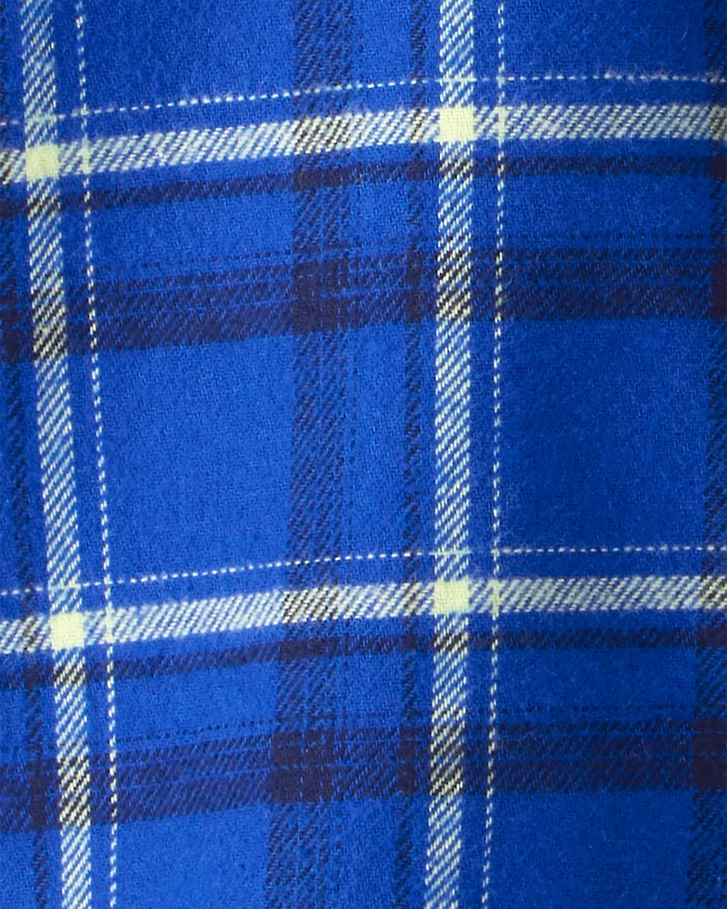 Toddler Boy Plaid Button-Down Shirt - Blue