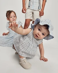 Boys Plaid Button-Down Shirt - Blue