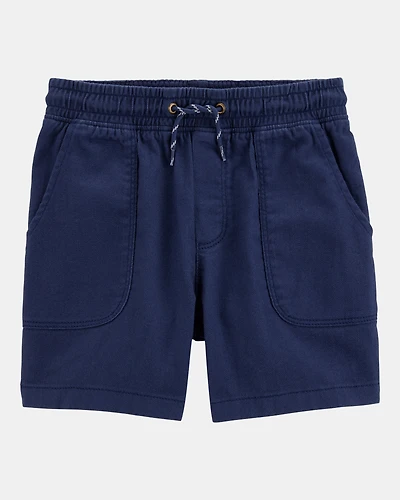 Boys Pull-On Twill Shorts - Navy