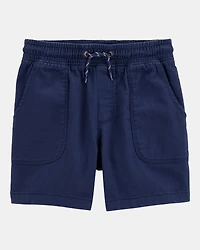 Boys Pull-On Twill Shorts - Navy