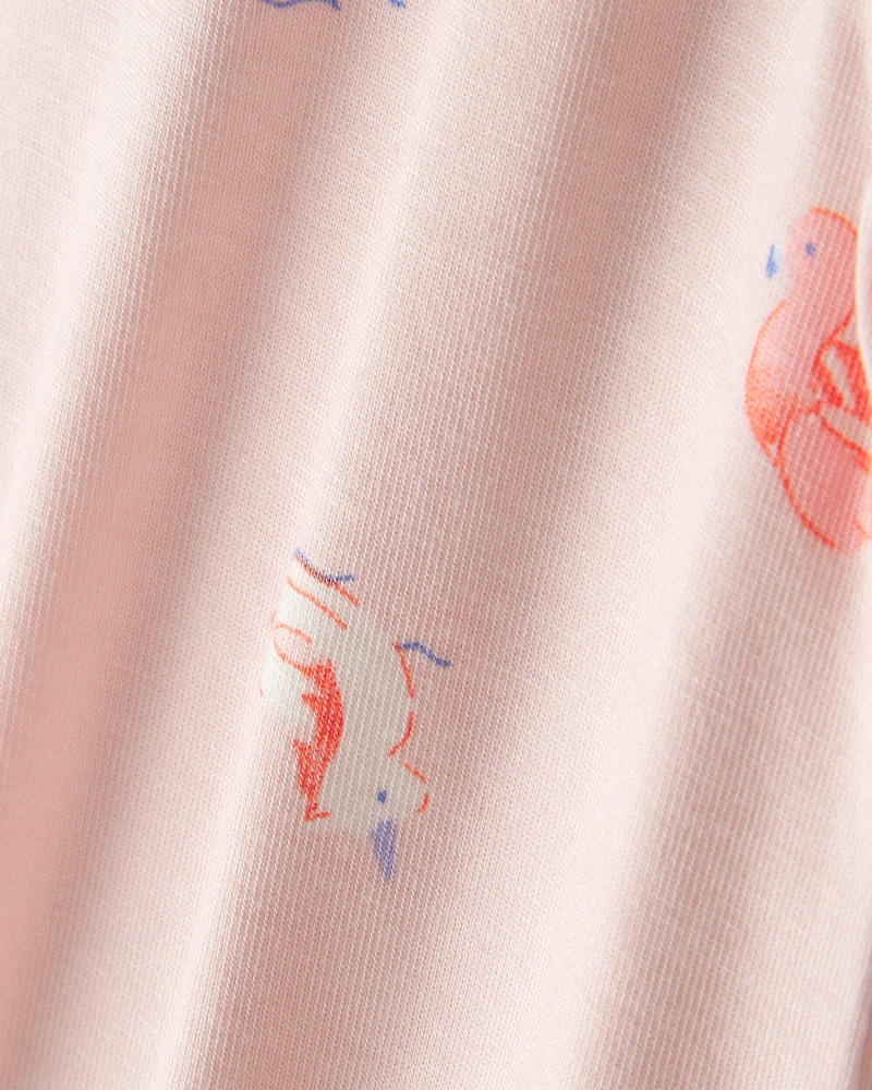 Baby Girl Flamingo PurelySoft™ Snug Fit Sleeper - Pink