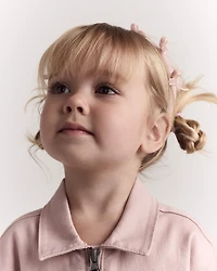 Toddler Girl Velvety Bow Headband - Light Pink