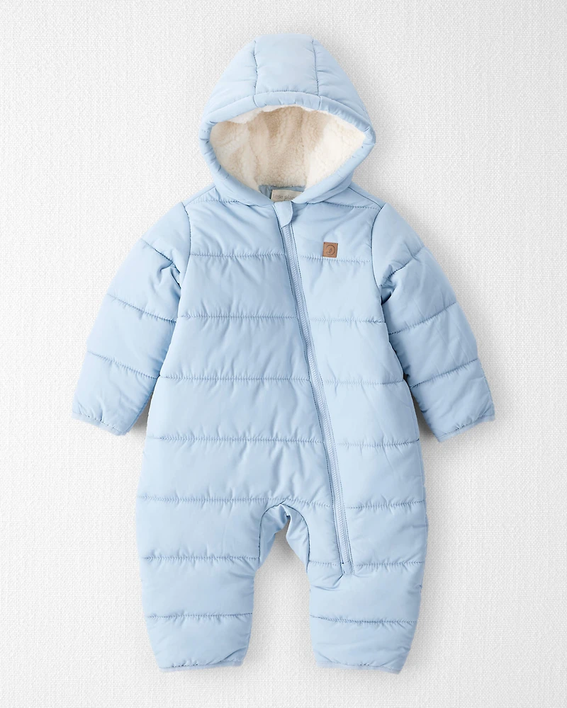 Baby Girl 1-Piece Snowsuit Made with Recycle Materials