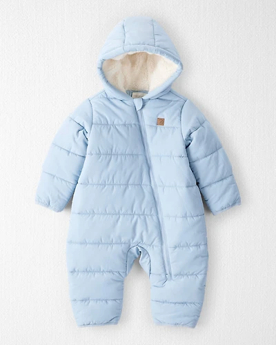 Baby Girl 1-Piece Snowsuit Made with Recycle Materials