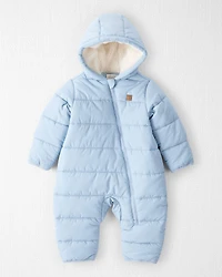 Baby Girl 1-Piece Snowsuit Made with Recycle Materials