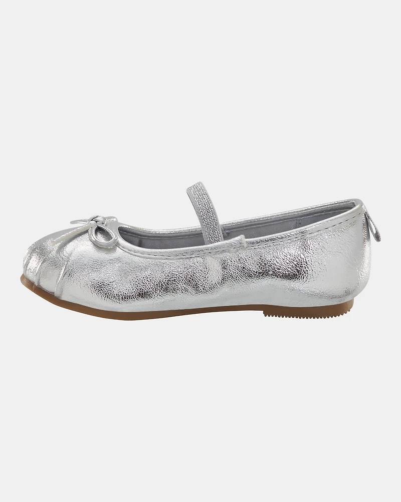 Toddler Ballet Slippers - Silver