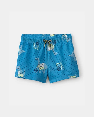 Baby Boy Dinosaur Mesh Shorts - Blue