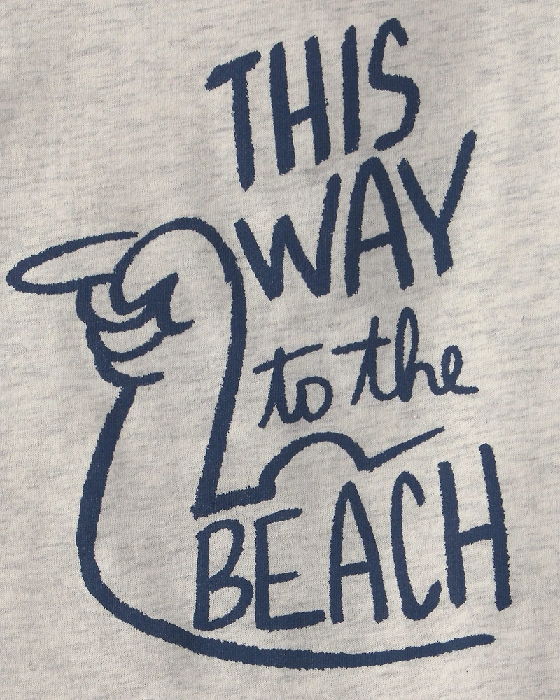 Toddler Boy 'This Way to the Beach' Graphic Tank - Grey