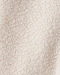 Baby Girl Colour Block Fleece Long-Sleeve Jumpsuit - Cream/Pink