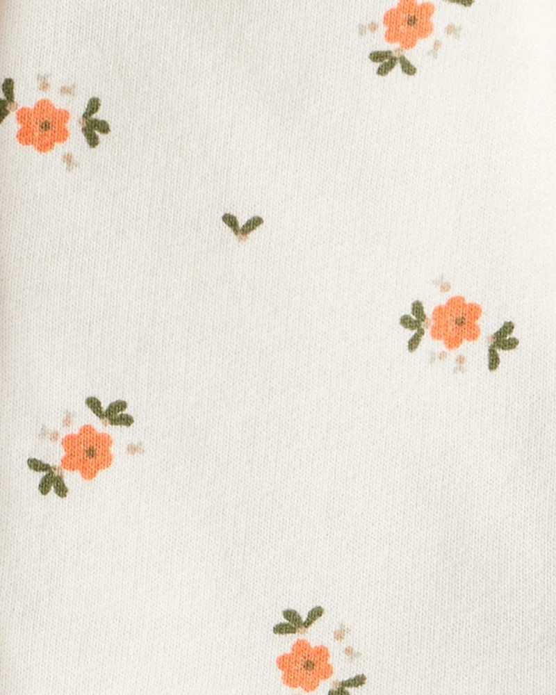 Baby Girl 3-Piece Floral French Terry Long-Sleeve Bodysuit & Pant Set - White