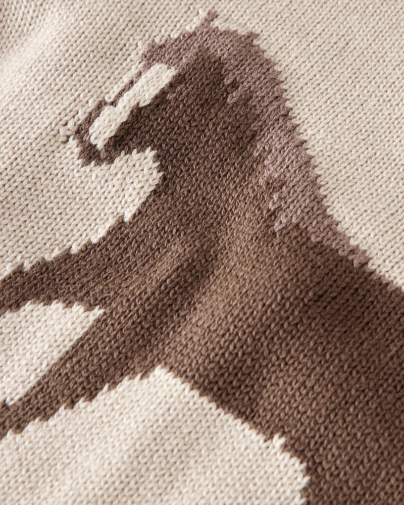 Kid Organic Cotton Horse Sweater Knit