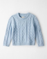 Toddler Organic Cotton Cable Knit Sweater