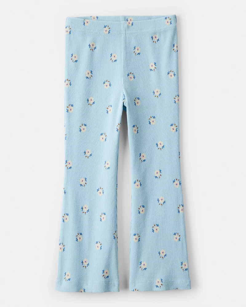 Toddler Girl Peter Pan Collar Pullover & Flare Legging Set