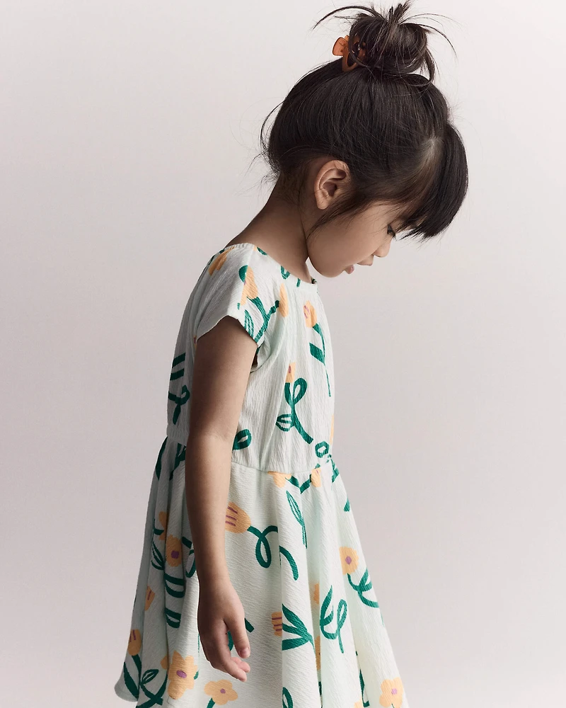 Toddler Girl Avenue Twirl™ Dress Floral Print - Light Green