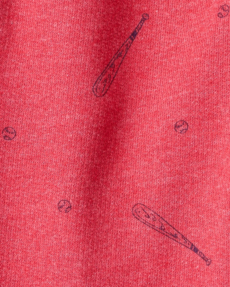 Baby Boy Baseball French Terry Jogger - Red